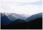 Abishir-Ahub. View of Grand Caucasus Ridge